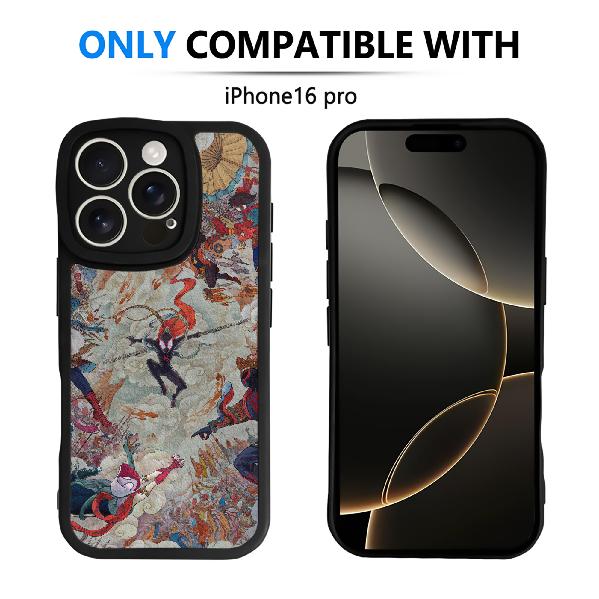 （画像用） Spider Man スパイダーマン 【iPhone 16シリーズ対応】シリコンスマホケース（レザー調） 材質：シリコン